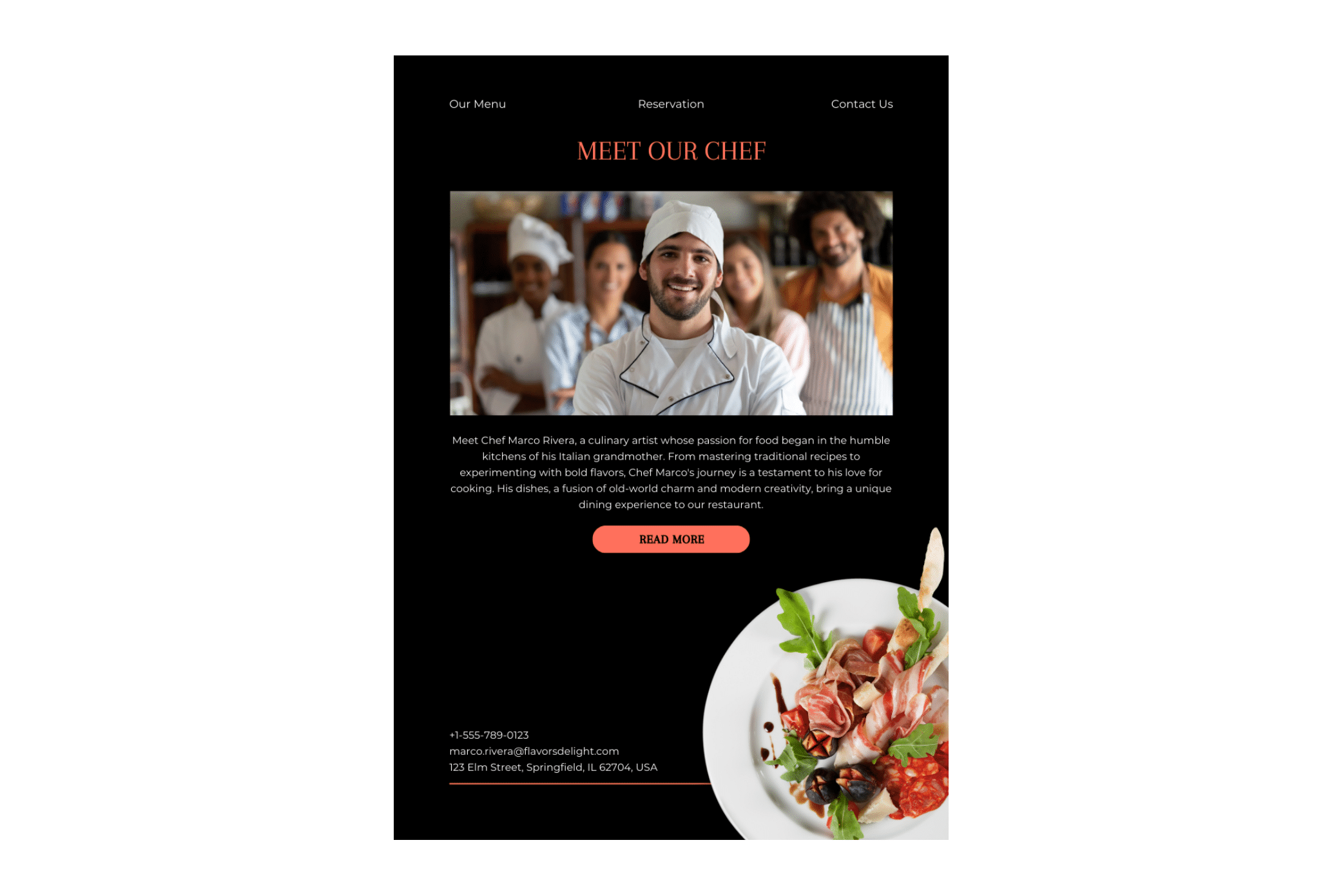 restaurant email marketing examples
